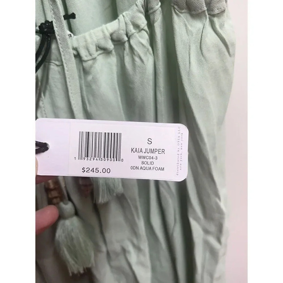 WeWoreWhat NWT  Kaia Self-tie Strap Jumpsuit In Aqua Foam Size Small Women’s - Picture 4 of 9